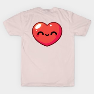 Heart Shape Smiley Face T-Shirt